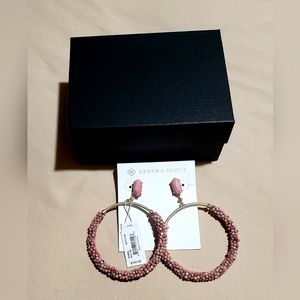 KENDRA SCOTT RUSSEL HOOP EARRINGS PINK🌷🌷